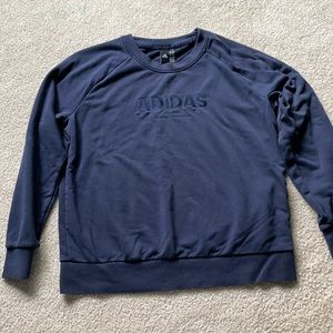Adidas dark navy crew neck